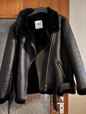 Schwarze Bomberjacke mit Gürtel von Zara – Größe XXL, neu & stylisch
