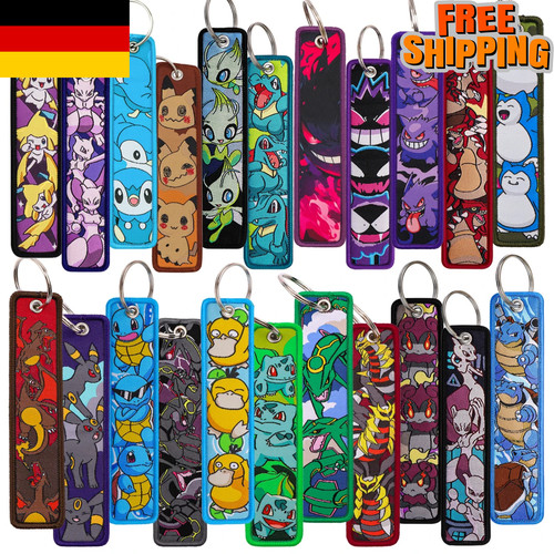 Embroidered anime keychain jet - anime,