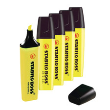 5 x Stabilo Textmarker Textmakierer Leuchtmarker Original Boss 2 - 5 mm, gelb