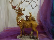 Nostalgie Hirsch mit Tieren