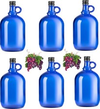 6x Glasflasche 2 L mit Griff & Ausgießer – ideal für Öl, Essig, Likör Glasballon