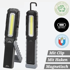 AKKU HANDLAMPE 200 LUMEN COB TASCHENLAMPE ARBEITSLEUCHTE MAGNETISCH 8000K LAMPE