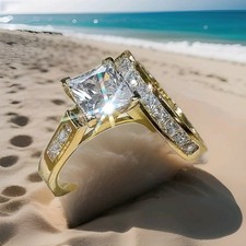 Braut Ring 18 Karat Vergoldet