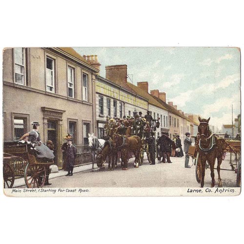 Larne main street reisebus ab - larne, street,