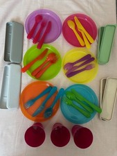 Camping Ikea Besteck Set,  6 Personen, Teller, Messer, Gabel, Löffel, 3 Becher