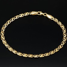 Schönes Feines Armband Goldarmband 585 14K ECHT Gold 3,5mm 17,5cm Geschenk NEU