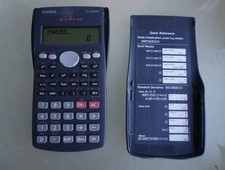 Casio fx-350MS Taschenrechner Schulrechner Wissenschaftlicher Rechner Grau Blau