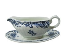 Villeroy & Boch: Valeria blau -Sauciere - Butterkännchen 2 tlg  ca. Ø 16 x 6 cm