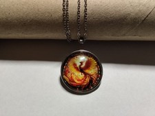 Halskette mit Anhänger Amulett / PHÖNIX
