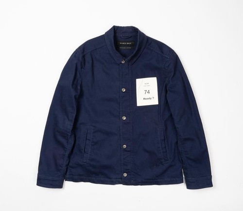 Men zara jacket navy - /, xl