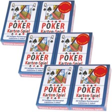 6x Pokerkarten-Set 54 Blatt inkl. 2 Joker Poker-Karten Spielkarten Karten-Spiel