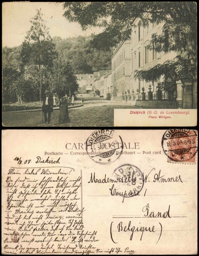Postcard diekirch place - diekirch,