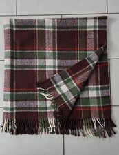 Vintage Sofadecke kariert Fransen Plaid Kuscheldecke Decke Retro 