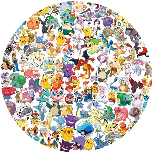 100x pokemon sticker anime - 100x,