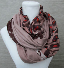 Schal/Tuch  v Key Largo /ca 85x90cm  in nougat / Leo +Sterne +Peace 20% Seide