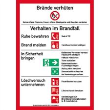Schild Brandschutzordnung (mit Handfeuermelder) Teil A (2014) PVC 210x297mm