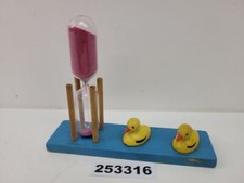 Eier Sanduhr Glas Holz 2 Enten Vintage Deko Küchenuhr Sammlerstück #253316