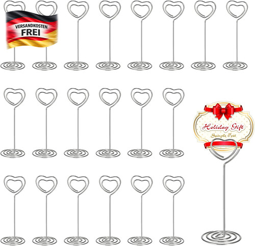 Metall herz fotohalter - metall, 20