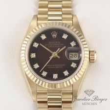 Rolex Lady Datejust Gelbgold 750 Diamanten Automatik Gold Damen