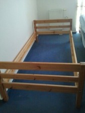 Bettgestell 90x200, Holz, Kiefer Natur