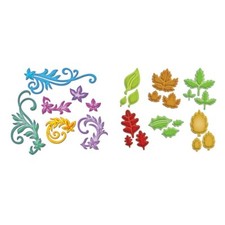 Stanzschablone Blätter Ranken