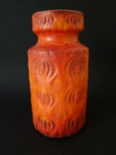 Scheurich Keramik Vase Amsterdam Onion Pattern orange Op Art 60er W. Germany