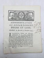 {Dekret} Verwaltung des Departements Eure et Loir. 1790