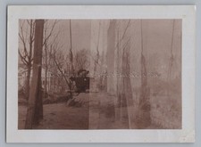 Doppelbelichtung 1935 - Teddy auf Schaukel - Erste Aufnahme - Altes Foto 1930er