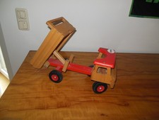 Holz - Lastwagen, LKW aus Holz, Kipper, DDR, lenkbar, guter Zustand