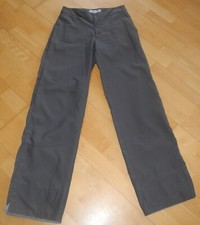 Hose grau FISHBONE Damen Bootcut Taschen Sport Microfaser Schlag M 38