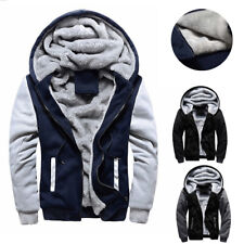 Herren Winterjacke Warm Fleecejacke Kapuzen Sweatjacke Hoodie Jacke Mantel Top