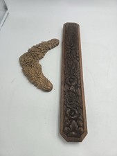 2x antike Holzschnitzerei