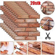 20X 3D TAPETEN SELBSTKLEBEND STEINOPTIK WANDPANEELE ZIEGELSTEIN WANDAUFKLEBER