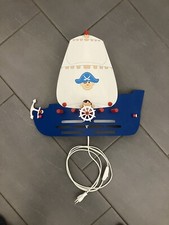 Lampe Kinderzimmer Piratenschiff blau-weiss Wandlampe