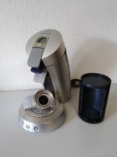 Philips Senseo HD 7830/50 C in Silber mit blauem Display mit 2 Padhalter Padsta 