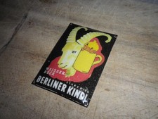 Emailschild Miniatur gewölbt Werbung Brauerei Berliner Kindl Weisser Bock Top !!