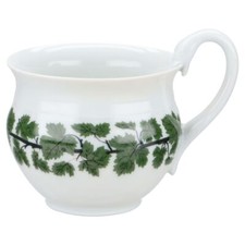 Kaffeetasse bauchig Knaufzeit klein Meissen Schwanenhals I.Wahl Weinlaub