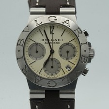 BULGARI DIAGONO AUTOMATIK CHRONO  HERREN UHR 35MM CH35S VINTAGE MIT BV063 WEISS