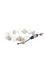 NIALAYA Armschmuck Damen weiß-silberfarben-schwarz