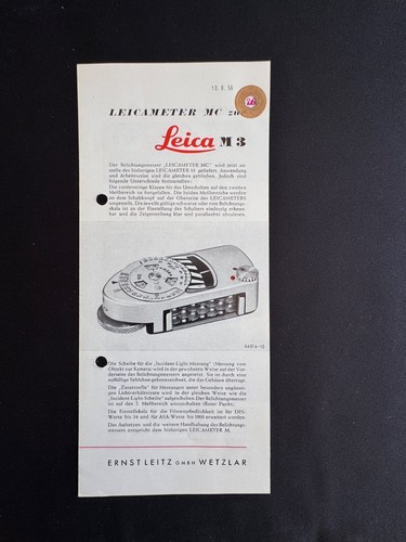 A0681 rare leicameter zur - #a0681-rare, mc