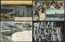 DEUTSCHLAND ETC. KIEL, Slg. von 200 verschiedenen Ansichtskarten in 2 