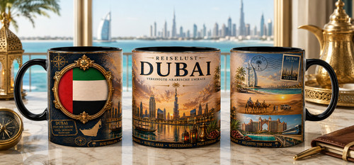 Dubai souvenir tasse reiselust - dubai,
