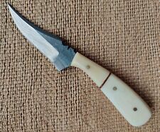 KLEINES JAGDMESSER DAMASZENER-STAHL KAMELKNOCHEN HANDMADE VITRINENWARE