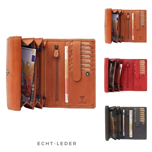 Damen geldbörse echt leder - echt,