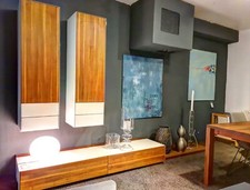 Team7 - Anbauwand Schrankwand Cubus Nussbaum/Glas - LP 11.800,- EUR