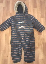 Topomini Junge Schneeanzug 86 NEU Outdoor Winter Overall Skianzug Dunkelblau