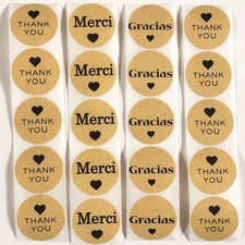 runde Kraftpapier Aufkleber