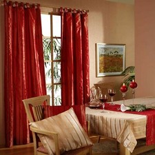 Gardine Vorhang edler Schlaufenschal aus venezianischem Taft BLICKDICHT Typ170