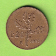 Italien 20 Lire 1957
