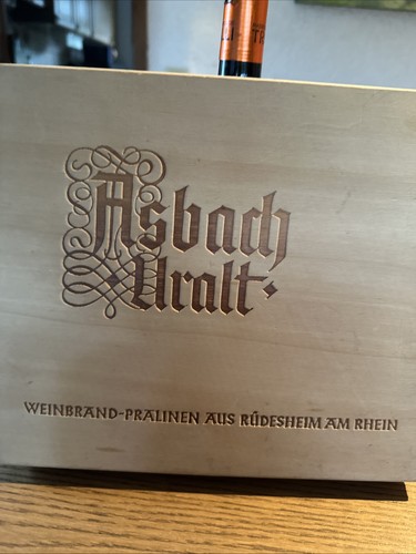 Asbach uralt holzkiste leer - asbach,